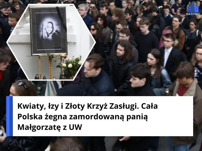 Kwiaty, łzy i Złoty Krzyż Zasługi. Cała Polska żegna zamordowaną panią Małgorzatę z UW